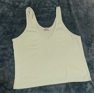 2 Women's Tank Tops - Green & Sand